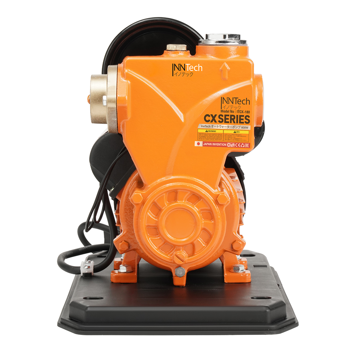 ปั๊มน้ำอัตโนมัติ INNTECH รุ่น ITCX-180 CX SERIES 800W ฝาครอบสีส้ม_6
